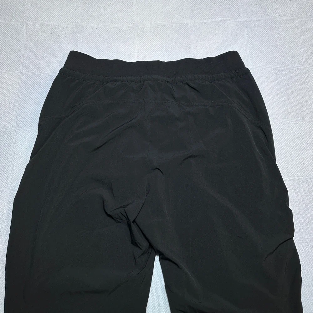 Athleta Attitude Pants Womens 10 Ruched Legs Lightweight Stretch Jogger Black - Picture 7 of 13